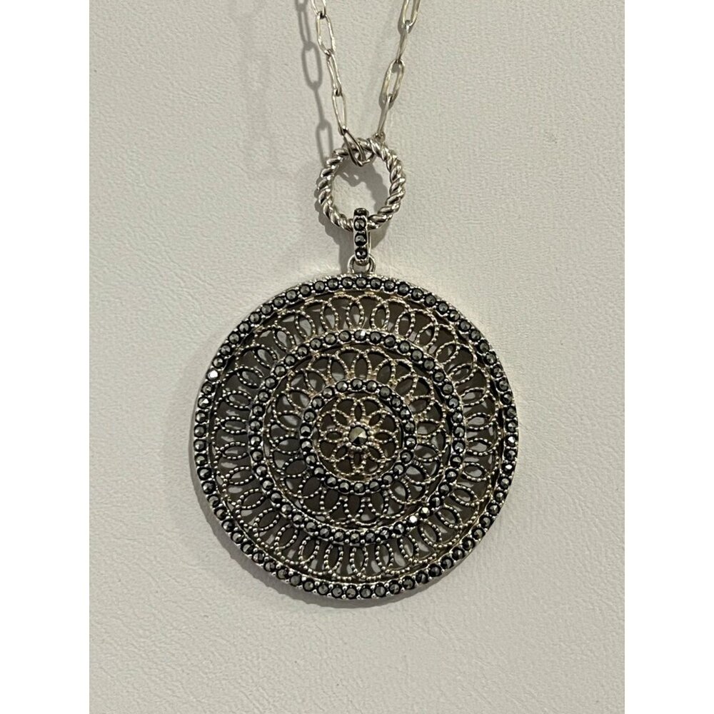 925 STERLING SILVER  MARCASITE NECKLACE